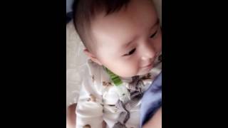 Made baby cakes smile sounded like he said alright