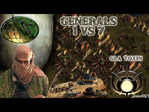 Command Conquer Generals Zero Hour Gla Toxin General 1vs7 Hard Generals (Big Game Hunters) 299 WIN