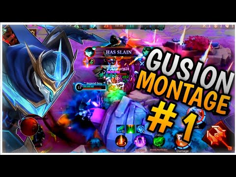 GUSION SUPER AGRESSIVE MODE ON !!! GUSION MONTAGE #1| RANKED MATCH } XANTURO ML