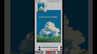 How to Use Ghibli Clouds Stamp Brush #ibispaintx #painting #art #digitalart #tutorial #drawing