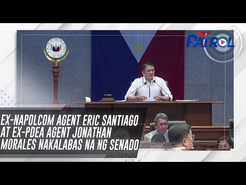 Ex-NAPOLCOM Agent Eric Santiago at Ex-PDEA Agent Jonathan Morales nakalabas na ng Senado TV Patrol