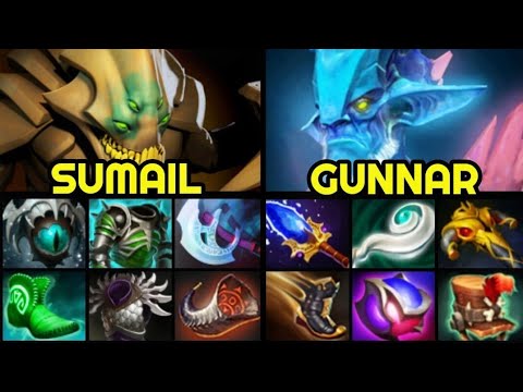 SUMAIL Mid Sand King — Random pick vs GUNNAR Leshrac 7.27 Dota 2