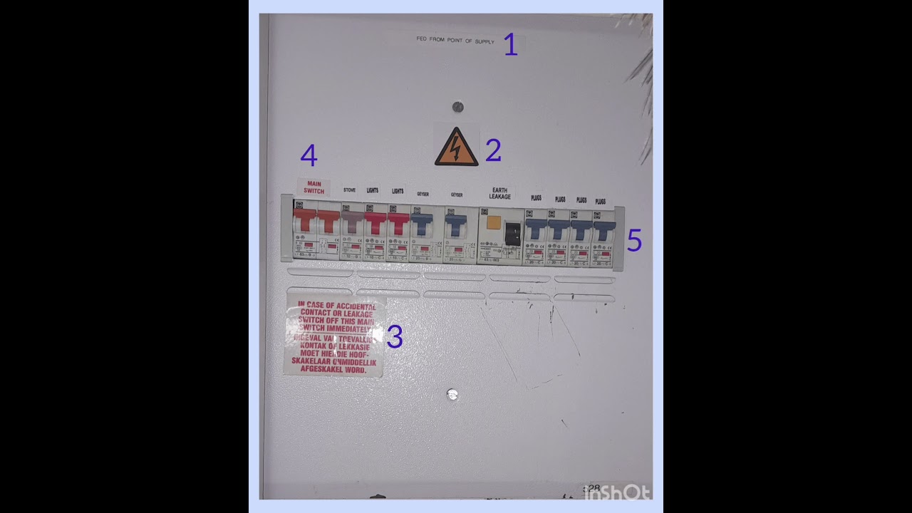 How to label a Distribution board (DB) According to the regulations of SANS 10142 E2
