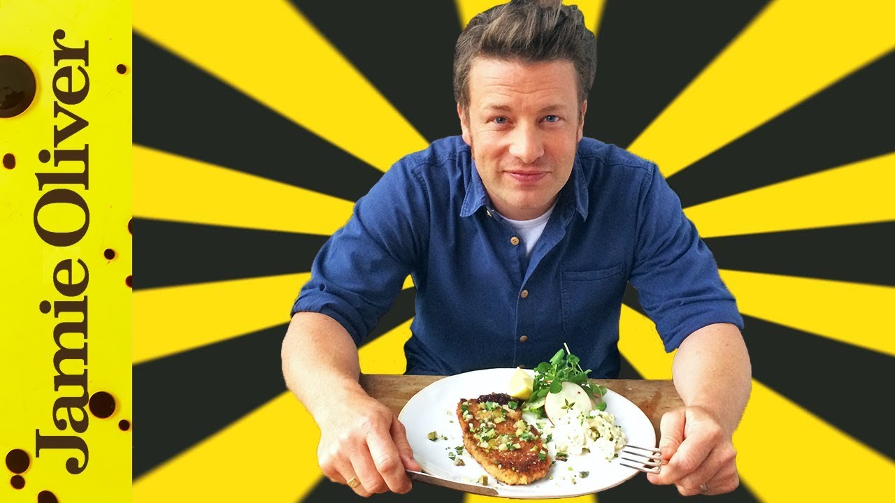 Pork schnitzel video Jamie Oliver