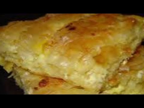 Byrek Përmeti me pete te gatshme, kos, veze dhe djath. Ju duhen 5-10 minuta per ta pergatirur.