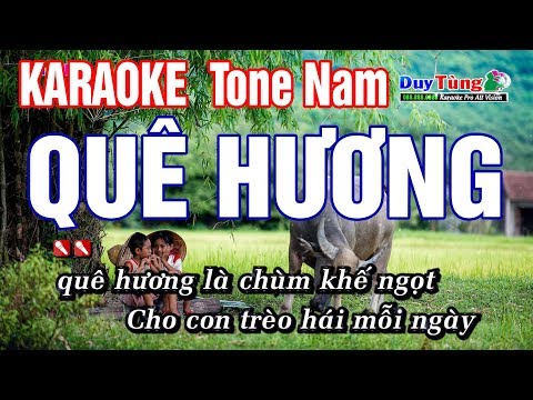 Karaoke || Quê Hương - Tone Nam || Nhạc Sống Duy Tùng