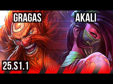 GRAGAS vs AKALI (TOP) | NA Grandmaster | 25.S1.1
