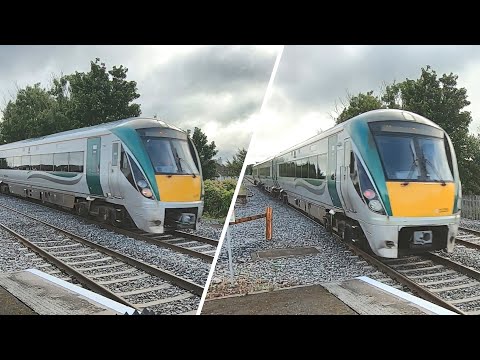Irish Rail 22000 Class Intercity Trains x 2 - Monasterevin Station, Kildare