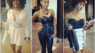 Party! Getting Ready with Us! Peach & Nude, All Black Leather, Floral Print