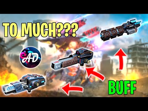 ENERGY MACHINE GUNS Nucleon Atomizer Quarker BUFF - Is It Too Much? War Robots Test Server Gameplay