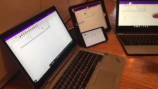 onenote app sync on multiple devices