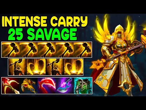 INTENSE CARRY  25 SAVAGE - DAWN BREAKER - FULL PHYSICAL BUILD - DOTA 2 GAMEPLAY