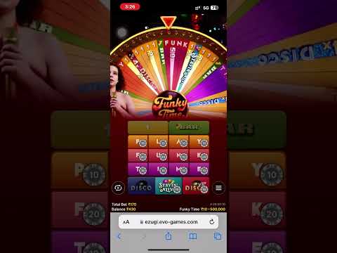 Funky time 50X 😍 20 to 25k , Funk time  #casino #crazytime#shorts #evolution#gameplay #win #games