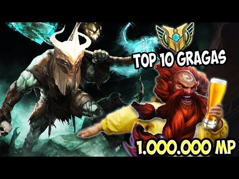 Top 10 in the world with 1M Mastery points GRAGAS running for his life! Yorick S9 Ranked Gameplay