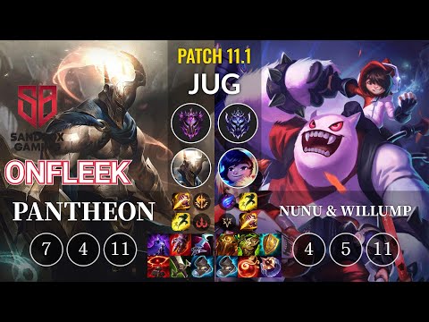 SB OnFleek Pantheon vs Nunu & Willump Jungle - KR Patch 11.1