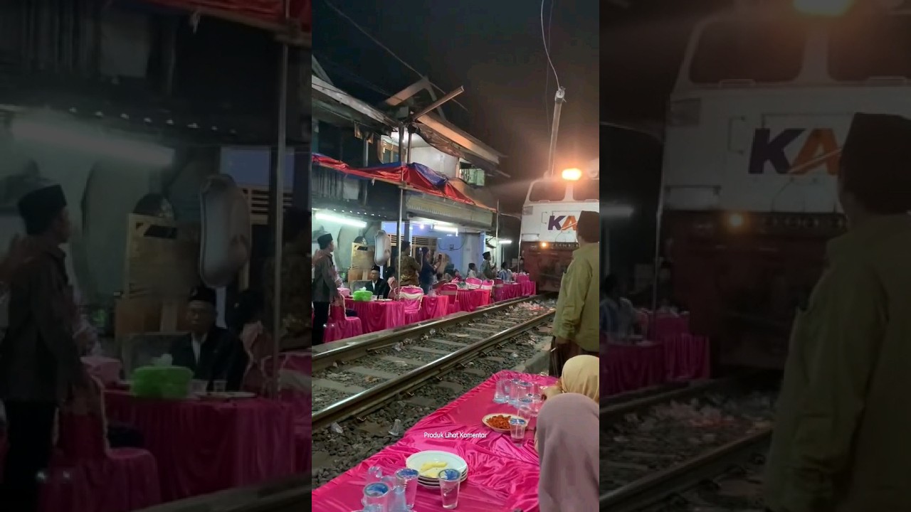 VIRAL, Hajatan samping rel kereta #fypシ゚viral #shortvideo #fypシ