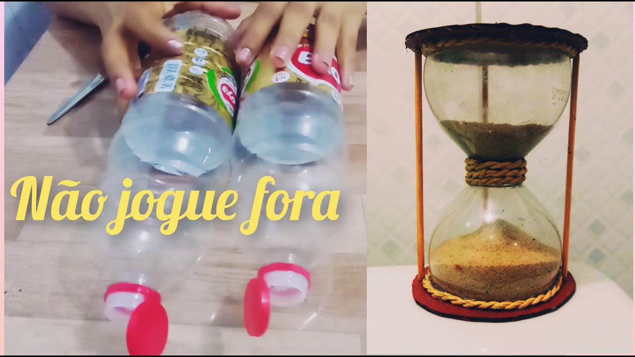 Como fazer ampulheta com garrafa de óleo