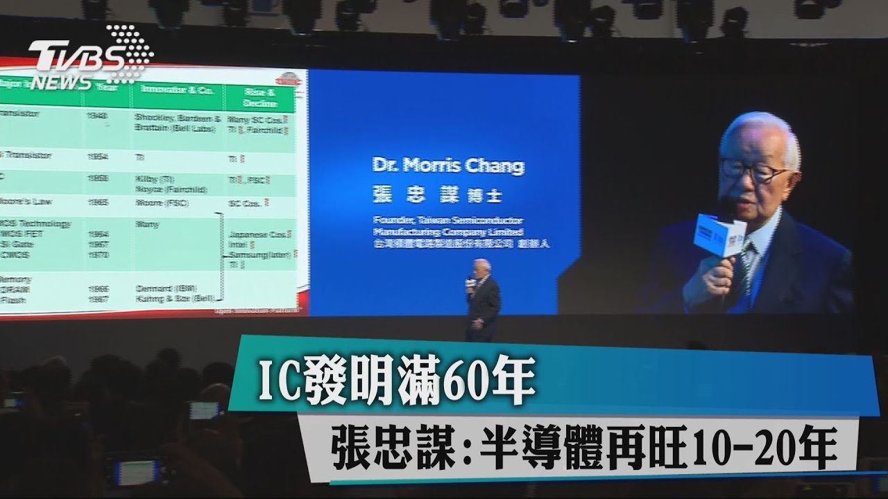 預言半導體榮景10到20年 張忠謀:高於世界GDP