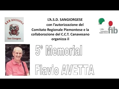 Bocce : Sorteggio  5° Memorial Flavio Avetta - 4/5 Gennaio 2025 - Boccidromo San Giorgio C.se (TO)