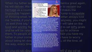 Học tiếng Anh qua bài phát biểu của Ivanka Trump #trump2024 #trump #smartcomenglish #hocielts