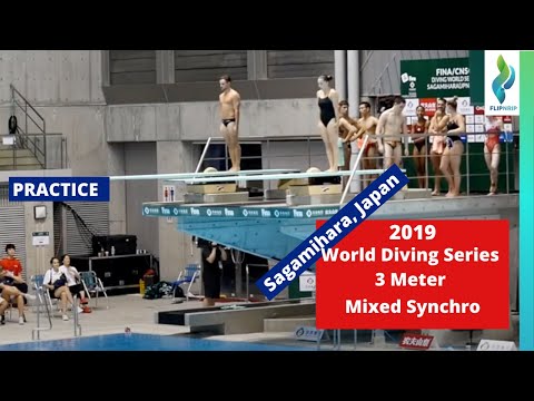 2019 Mixed Synchro 3 meter - Practice - Diving World Series - Sagamihara