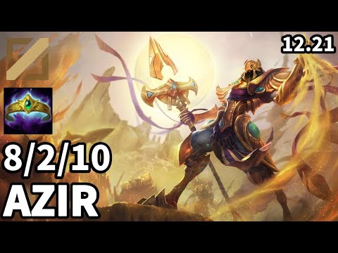 Azir Mid vs Akali - KR Grandmaster | Patch 12.21