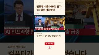 반도체 수출 169% 증가, 1조 달러 가능할까 | #출발증시