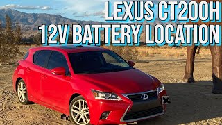 12 Volt Battery Location Lexus CT200H - How to Find to Check or Replace in Under 2 Minutes