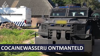 VIDEO Cel mai mare laborator de cocaină din Olanda descoperit de polițiști - „Spălau” drogurile de pe haine 1 video
