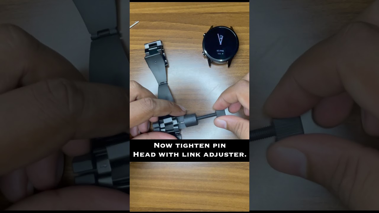How to Adjust ,Resize metal smart watch strap with link adjuster.