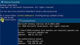How to Get External IP address from command-line [PowerShell and CMD] in Window 10