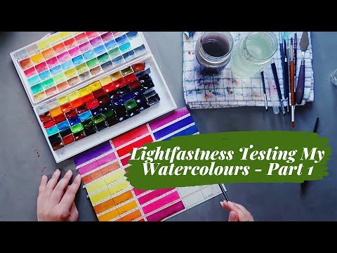 Lightfastness Testing My Watercolours - Part 1 - Mina Does Art Stuff
