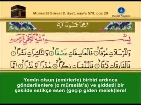 77-Mürselât Sûresi –Takipli ve Mealli - İshak Danış