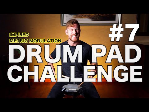 Introduction exercise to IMPLIED METRIC MODULATION on the practice pad! | DRUM PAD CHALLENGE  # 7 |