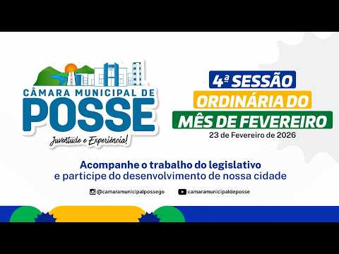 4° SESSÃO ORDINÁRIA DO MÊS DE FEVEREIRO - 23/02/2026