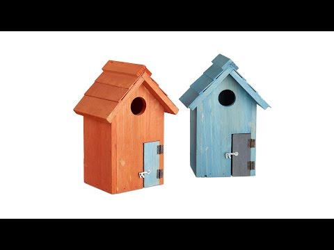 Nichoir à oiseaux en bois petite maison Bleu clair