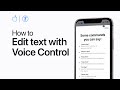 How to use dictation and edit text with Voice Control on your iPhone — Apple Support