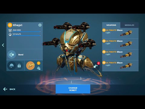 Khepri UE blaze war robots test server gameplay powerful