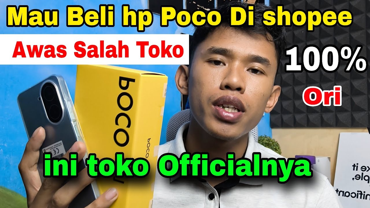 Rekomendasi Toko Terpercaya beli hp Poco tipe apa saja di shopee 