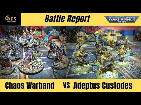 Adeptus Custodes vs Black Legion 9th Edition Warhammer 40k Battle Report.