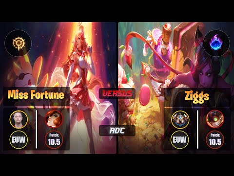 Rekkles MISS FORTUNE (ADC) [Press the Attack] VS ZIGGS - Challenger EUW Patch 10.5