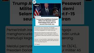 Klarifikasi Trump! Klaim AS Sengaja Ledakkan Pesawat demi Selamatkan Pilot F-15