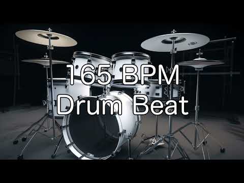 165 BPM Rock Drum Beat for Musical Practise