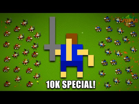 Melvin DESTROYS An Army Of 10,000! (10k Special!) - Worldbox