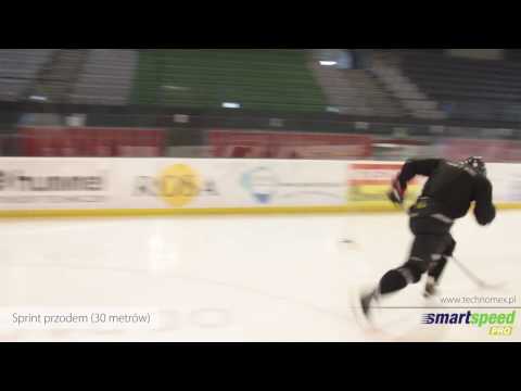 Trening w hokeju na lodzie - sprint przodem