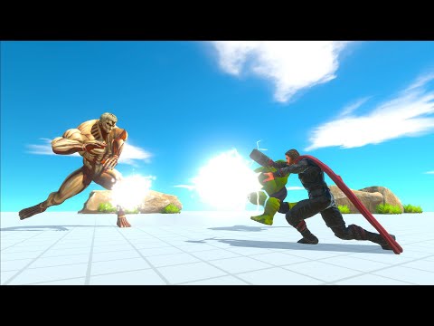 Armored titan 1 vs 2 superhero animal revolt battle simulator
