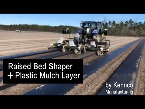 3-Row Bed Shaper + Plastic Mulch Layer Combo