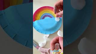 🌈 DIY Rainbow Paper Plate Card Holder | Easy Kids Craft with Miss Daisy