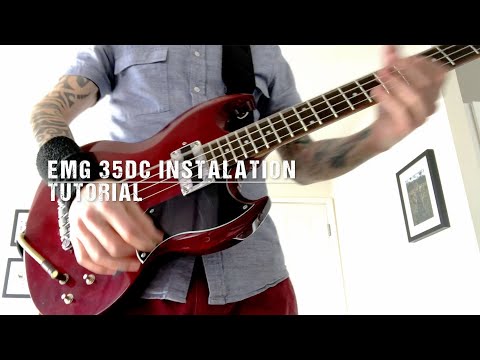 EMG 35DC Active Pickup | Installation | Detailed | Tutorial | How To Ruin an SG Bass Guitar | EB EBO