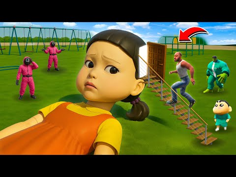 🤔What's Inside SQUID GAME Doll Head in Indian Bike Driving 3D? | GTA 5